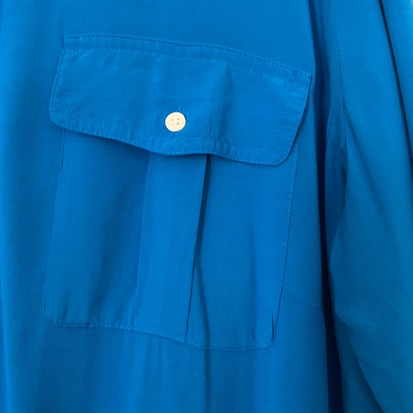 Lauren Ralph Lauren blue lightweight shirt dress Size 18W - Picture 8 of 16